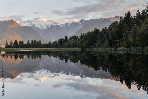 Lake matheson in new zealand southland