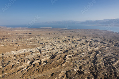 Scenic view of desert, Masada, Judean Desert, Dead Sea Region, Israel