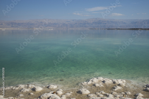 Scenic view of salt lake  Dead Sea  Israel