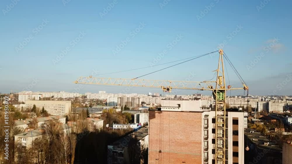 Construction site with tower crane Construction site with tower crane