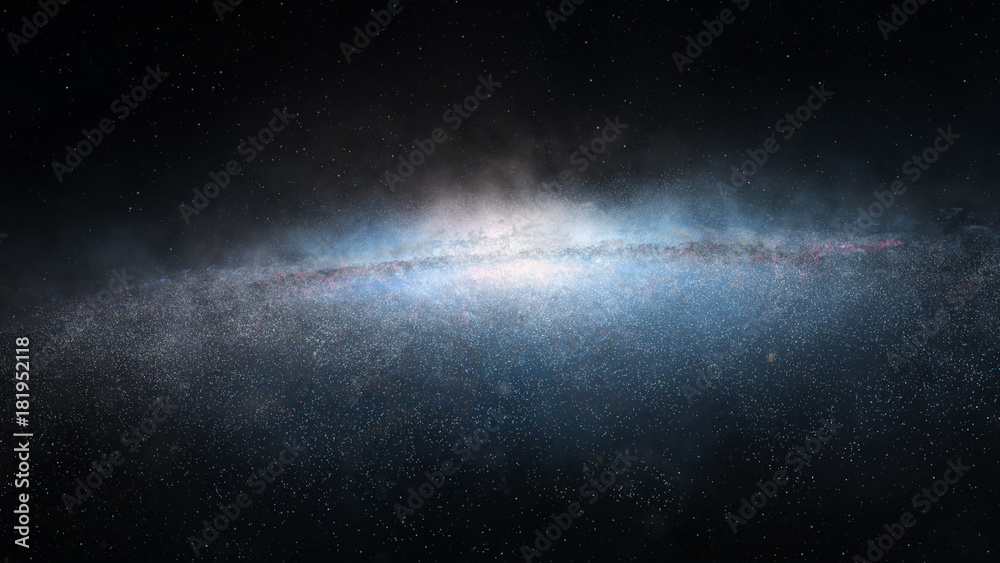 Naklejka premium Bright disk galaxy