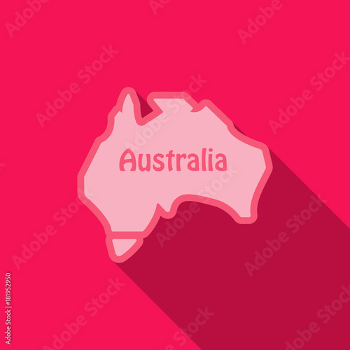 Australia - highly detailed map of Ausytralia in flat style with shadow