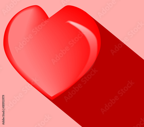 Love Heart Red Background