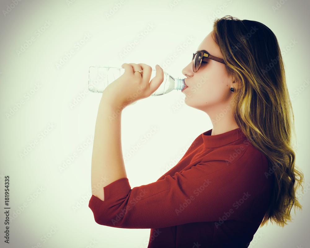 Young pretty woman, sunglasses, studio Young pretty woman, sunglasses, studio