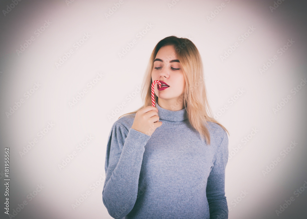 Young cute girl with lollipop Young cute girl with lollipop