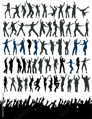 people dance silhouette packaged