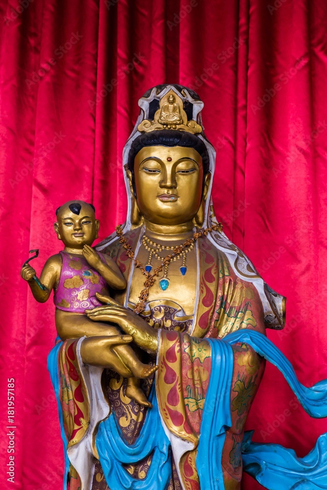 Buddha statue in a temple in Semarang Indonesia Buddha statue in a temple in Semarang Indonesia
