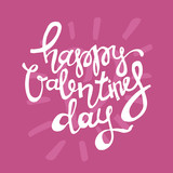 Hand drawn doodle lettering - Valentines Day. Love You. Miss you