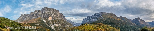 Papigo mountain panorama on a colorful fall day