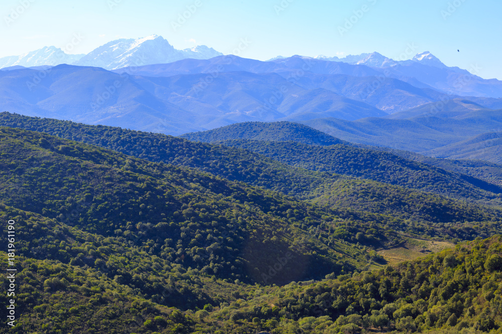 A mountains of the Corsica Island in France