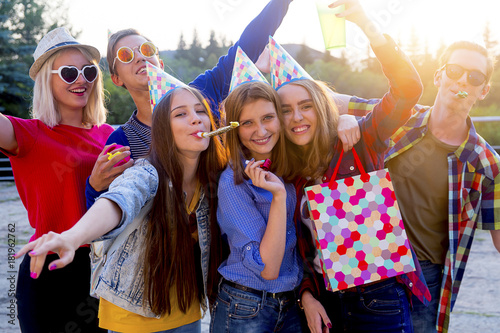 Teens having a party
