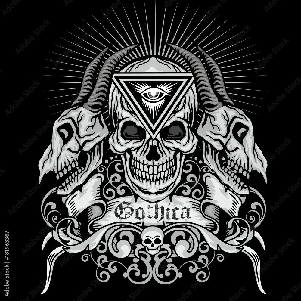 grunge skull coat of arms grunge skull coat of arms