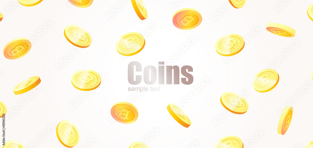 Golden bitcoins icon for cryptocurrency, virtual currency, digital money, ecash. Crypto currency symbol and coin image for using in web projects or mobile applications. Isolated vector illustration Golden bitcoins icon for cryptocurrency, virtual currency, digital money, ecash. Crypto currency symbol and coin image for using in web projects or mobile applications. Isolated vector illustration