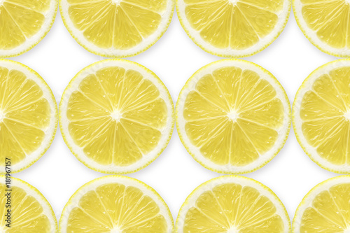 lemon on white pattern