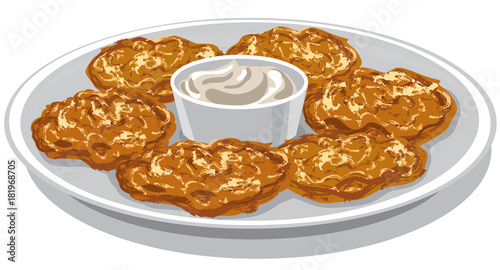 potato pancakes on plate
