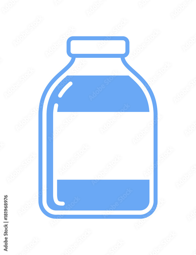 Vector icon bottle on a white background. Vector illustration.