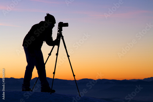 Fotografo nella neve