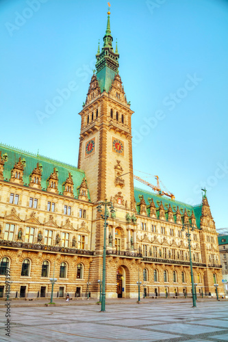 Obraz na płótnie Rathaus of Hamburg, Germany w salonie