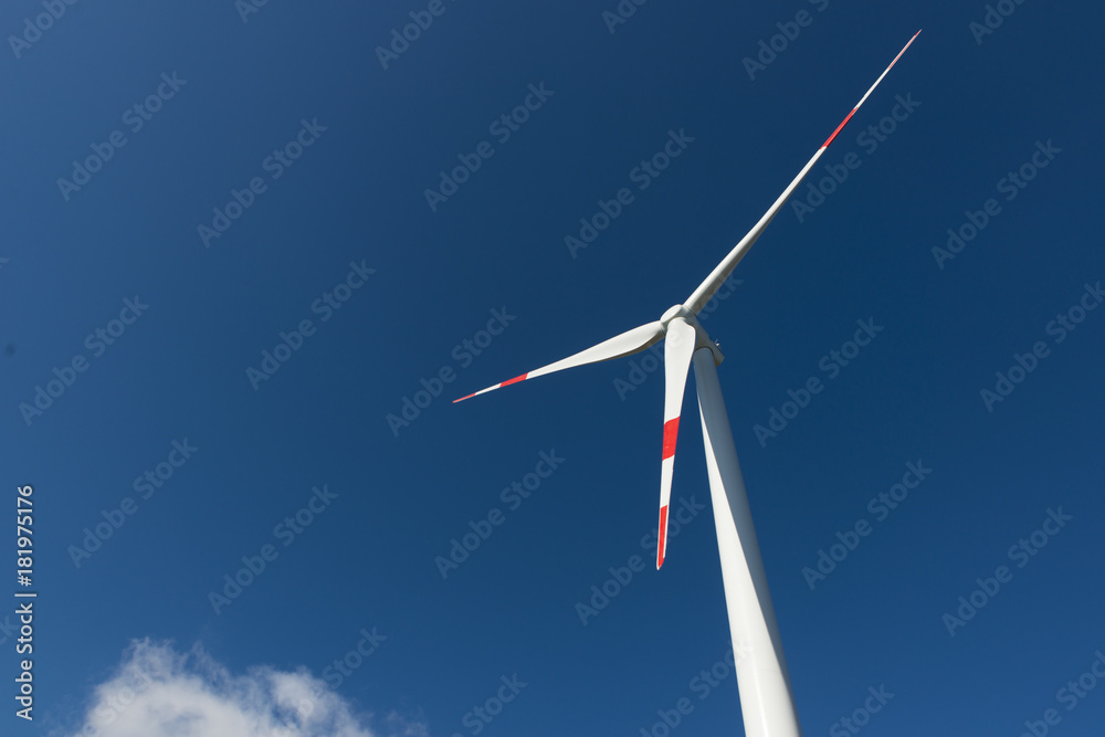 Wind turbines generating electricity with blue sky Wind turbines generating electricity with blue sky