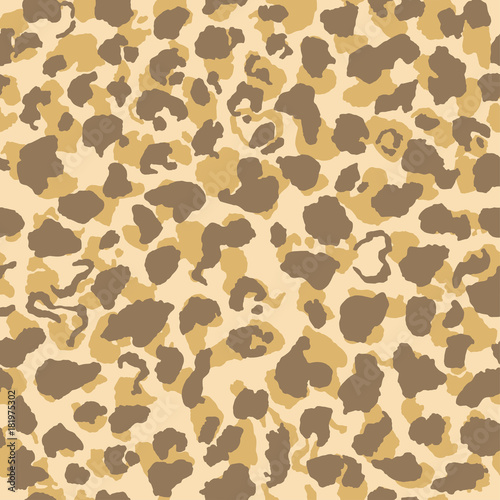 Jaguar or leopard skin pattern, repeating seamless texture. Animal print for Textile Design / Vector Illustration