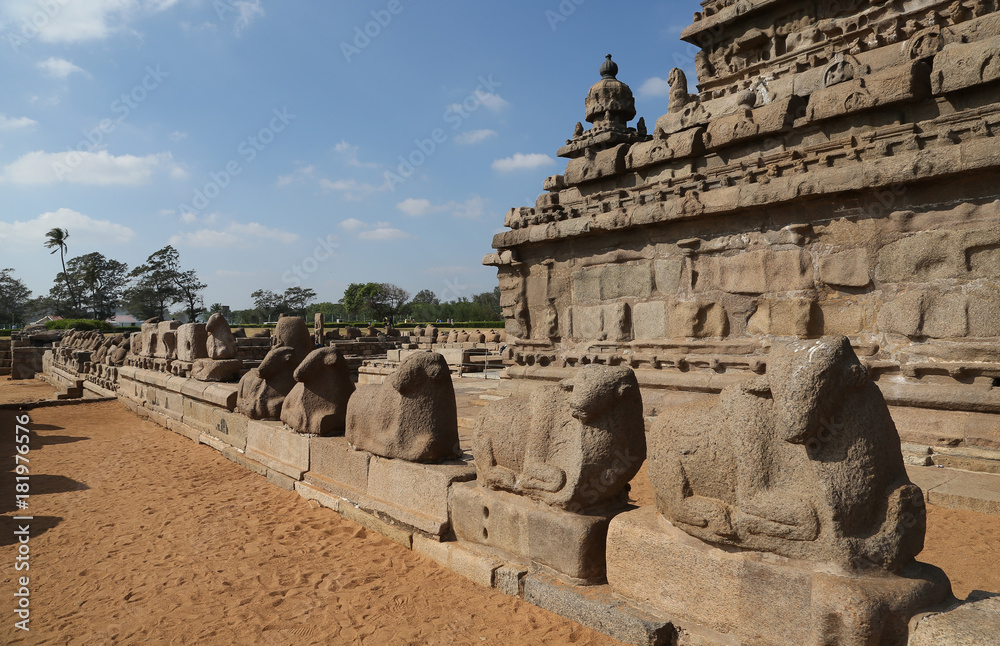 Templo de la Orilla, Mahabalipuram, India