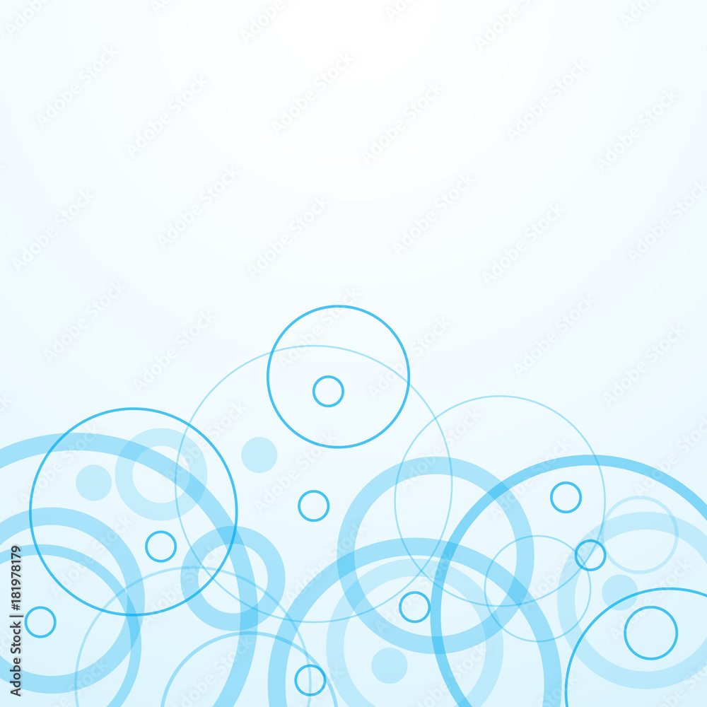 Blue circles on a light blue background Blue circles on a light blue background