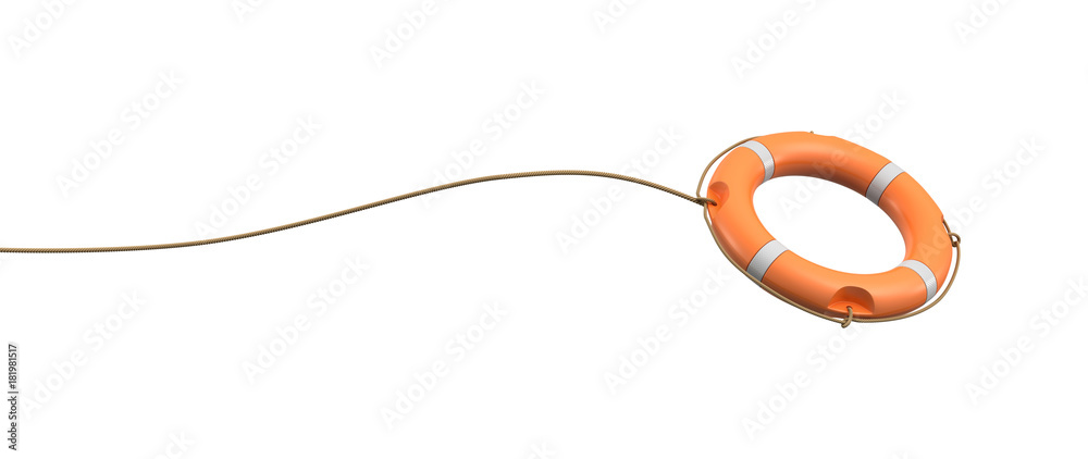 The Long Rope On The White Background Stock Photo, Picture and