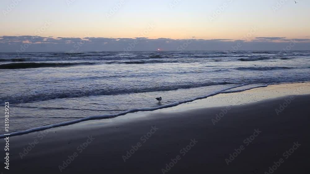 Romantic sunrise on a warm tropical beach Romantic sunrise on a warm tropical beach