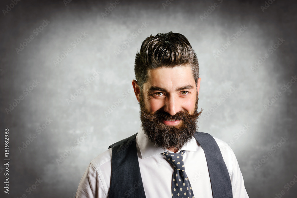 Portrait of a young man with a beard Portrait of a young man with a beard