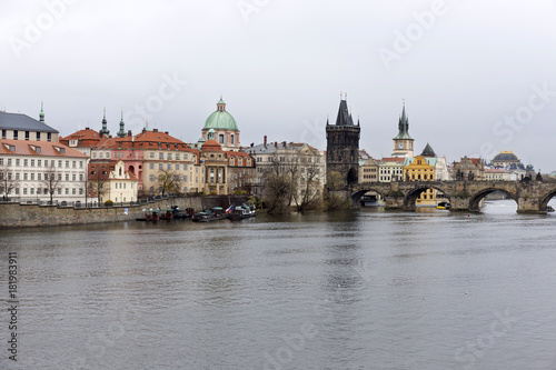 View on Prague Old Town with Charles Bridge, Czech Republic © Kajano