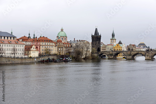 View on Prague Old Town with Charles Bridge, Czech Republic