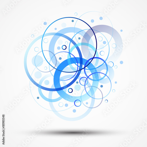 Abstract blue circles