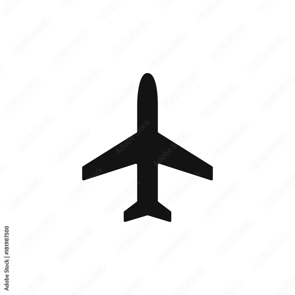 Plane vector icon, symbol of flight