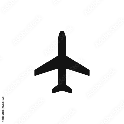 Plane vector icon, symbol of flight