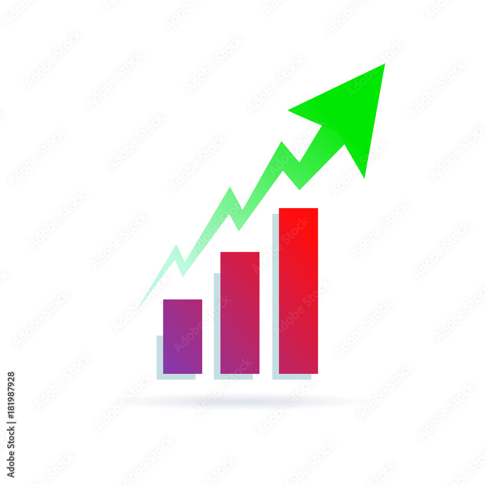 Growth on a dioragram icon Growth on a dioragram icon