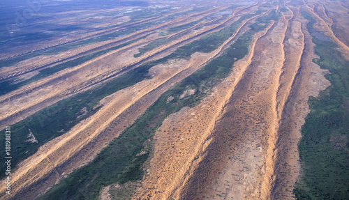 Aerial view of the Simpson Desert in western Queensland, Australia. photo