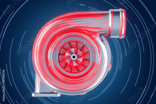 abstract turbo concept, 3D rendering