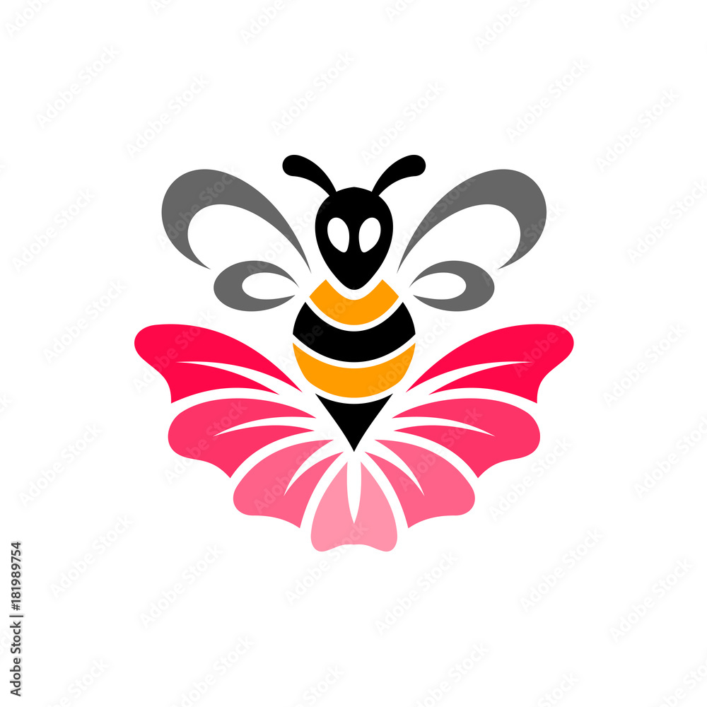 Fototapeta premium Bee + Flower