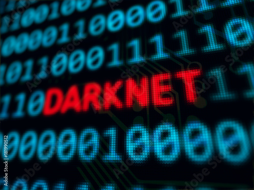 Darknet red text between random binary code screen