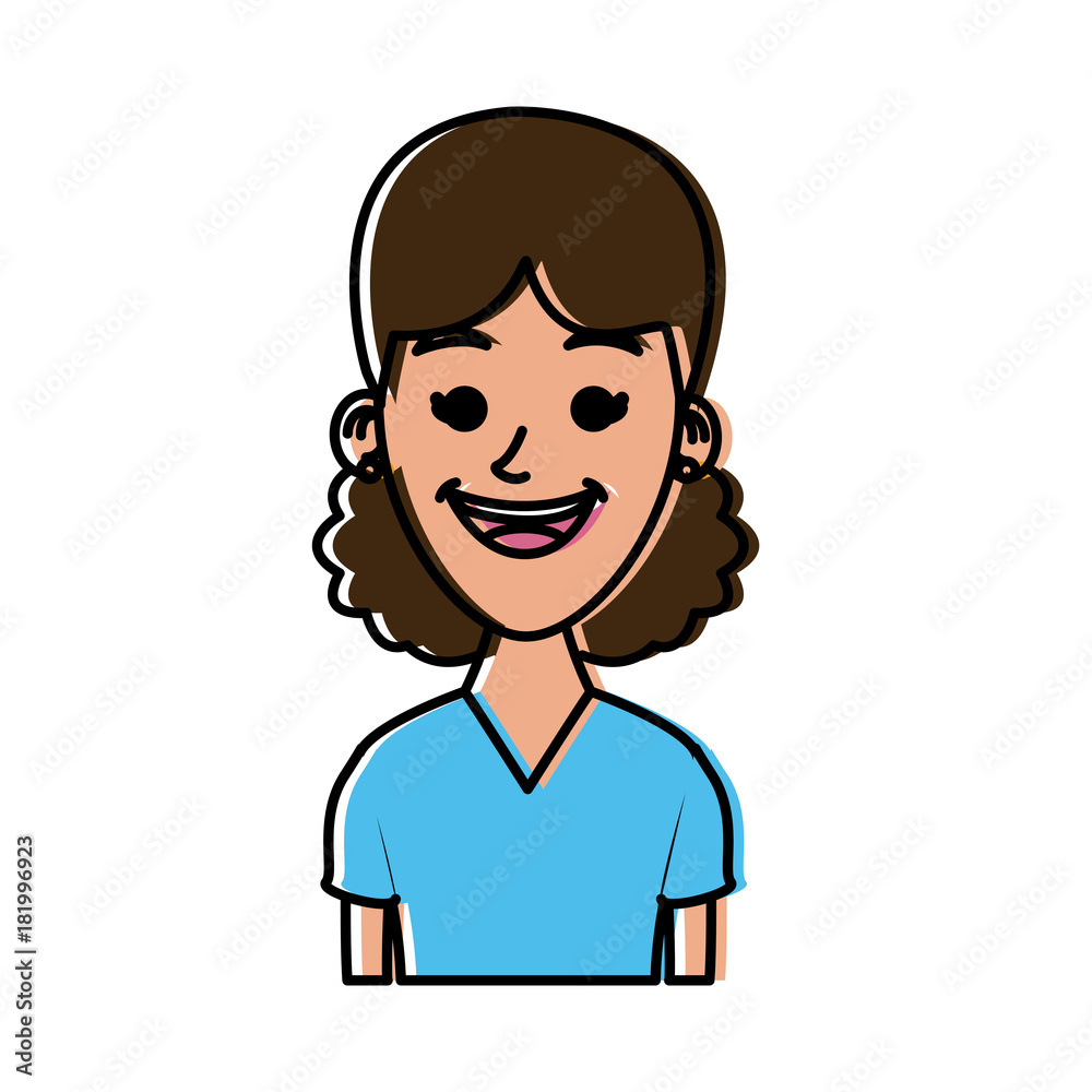 Woman profile cartoon