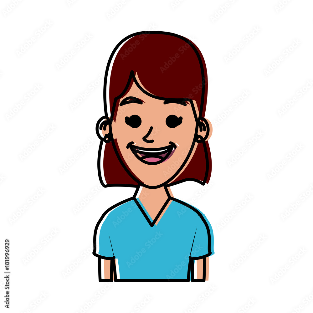 Woman profile cartoon