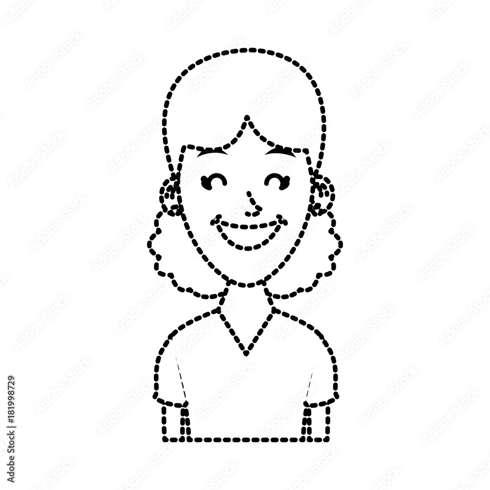 Woman profile cartoon icon vector illustration graphic design