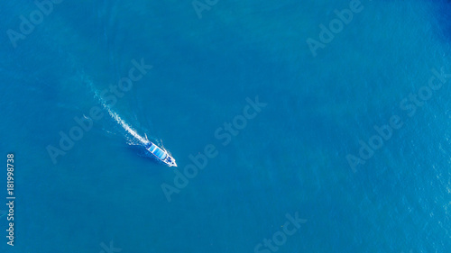 Aerial view of speed boat in the sea © meen_na