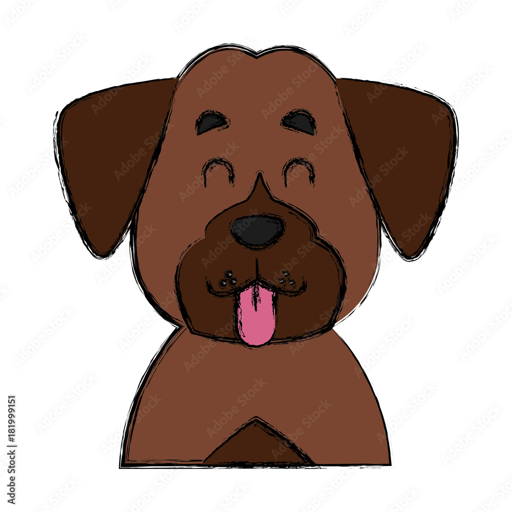 Obraz premium Dog head cartoon icon vector illustration graphic design