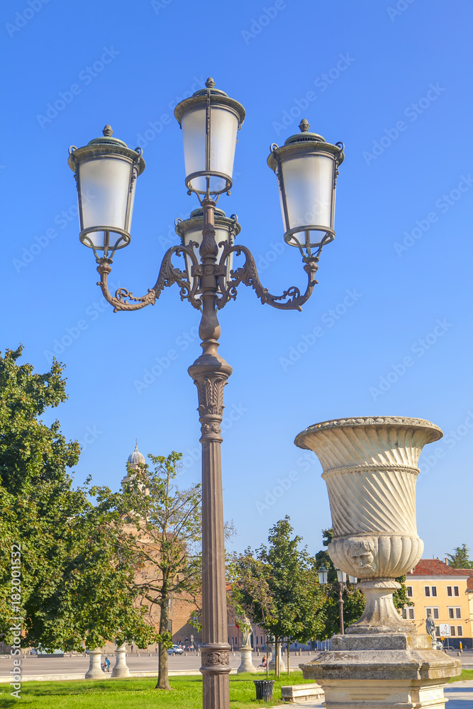 street lamps in european city