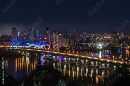 Night panorama to residential areas of a big city