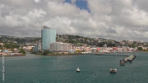 Gulf, pier and city. Fort-de-France, Martinique