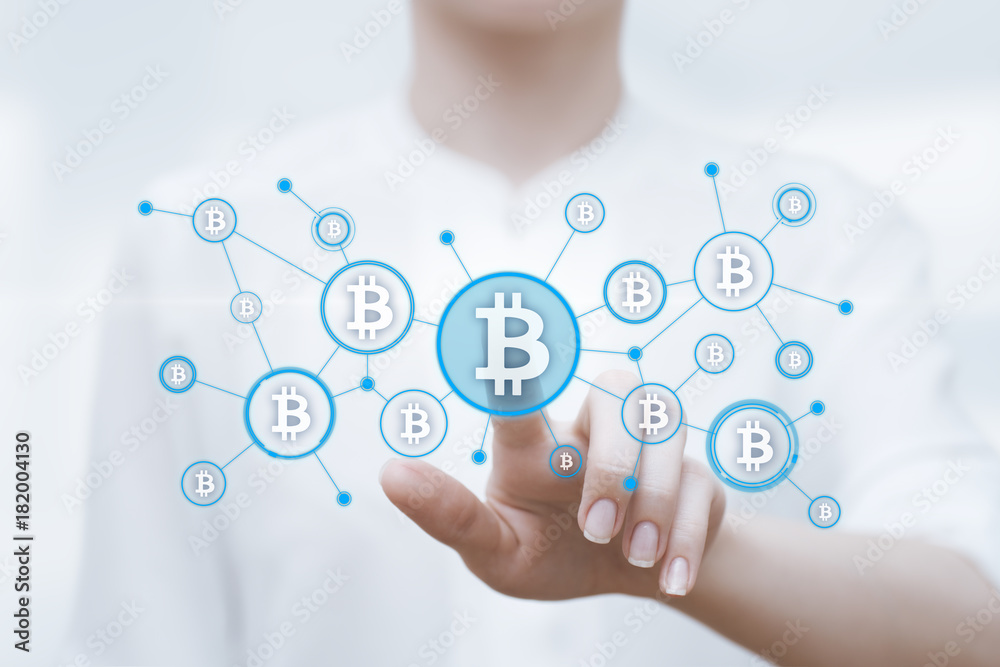 Bitcoin Cryptocurrency Digital Bit Coin BTC Currency Technology Business Internet Concept Bitcoin Cryptocurrency Digital Bit Coin BTC Currency Technology Business Internet Concept