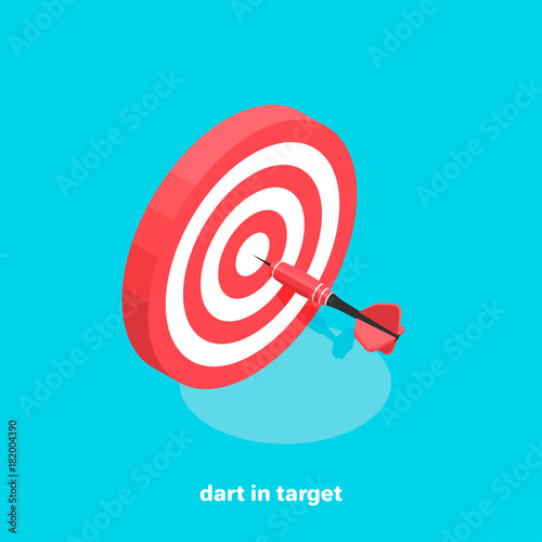 target and dart, isometric business icon