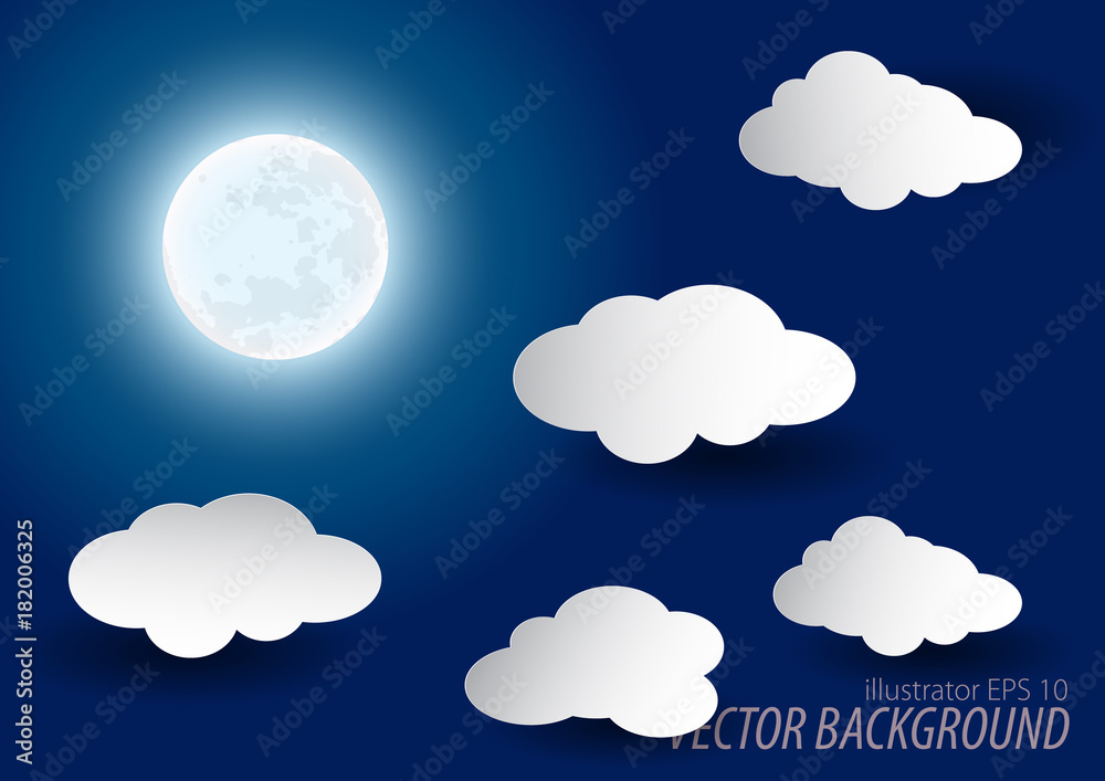 moon night, stock vector, illustration design moon night, stock vector, illustration design